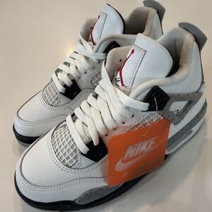 Nike Air Jordan Retro 4 GS White Cement 2025 Sneakers Size 4Y / 5.5 W IB4171-100